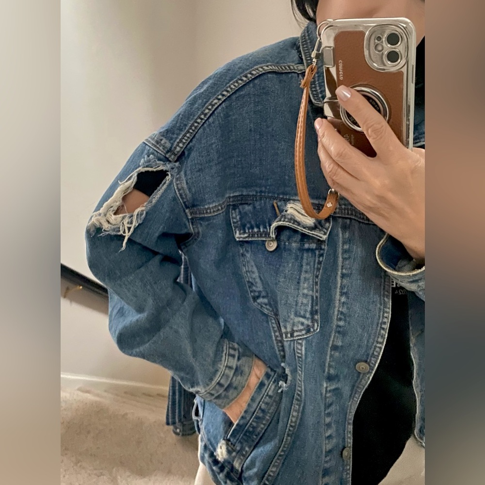 Distressed Blue Denim Jacket